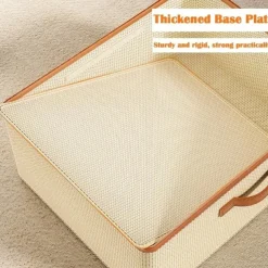 Wardrobe Clothes Storage Box, Fabric Foldable Storage Box, Storage Organizer Case, Large Capacity Clothes Pants Underwear Socks Sorting Storage Case, Household Storage Organizer