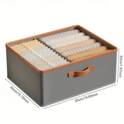 Wardrobe Clothes Storage Box, Fabric Foldable Storage Box, Storage Organizer Case, Large Capacity Clothes Pants Underwear Socks Sorting Storage Case, Household Storage Organizer