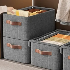Wardrobe Quilt Clothes Storage Box, Steel Frame Storage Box, Finishing Box Home Dormitory Clothes Storage Box