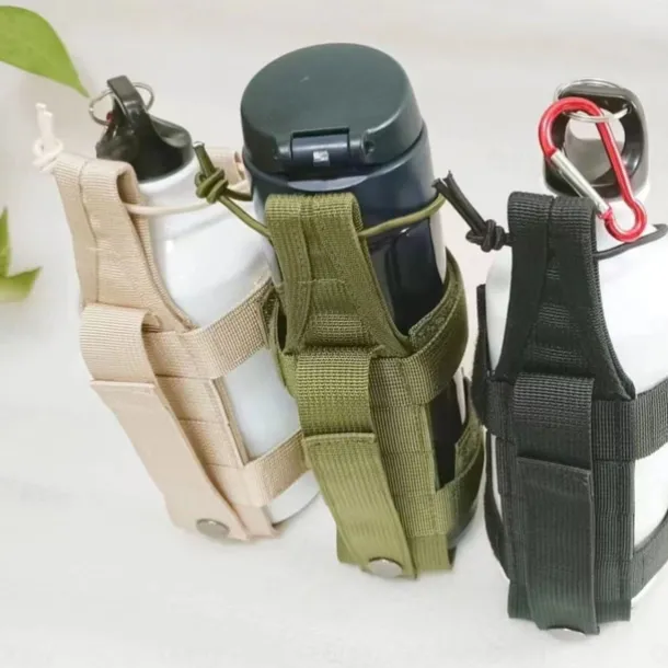 Water Bottle Holder, Water Bottle Carrier, Adjustable Portable Water Bottle Carry Bag with Hook and Loop - Portable Water Bottle Bag for Hiking, Cycling, Camping, Travel