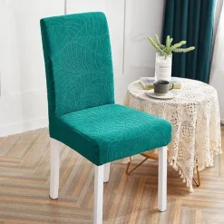 Water Repellent Dining Chair Cover Stretch Chair Seat Slipcover Spandex with Elastic Bottom Protector for Dining Room Wedding Ceremony Durable Washable