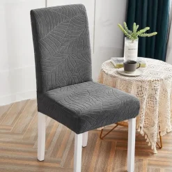 Water Repellent Dining Chair Cover Stretch Chair Seat Slipcover Spandex with Elastic Bottom Protector for Dining Room Wedding Ceremony Durable Washable
