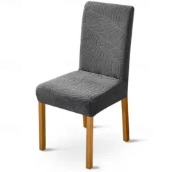 Water Repellent Dining Chair Cover Stretch Chair Seat Slipcover Spandex with Elastic Bottom Protector for Dining Room Wedding Ceremony Durable Washable