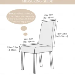 Water Repellent Dining Chair Cover Stretch Chair Seat Slipcover Spandex with Elastic Bottom Protector for Dining Room Wedding Ceremony Durable Washable