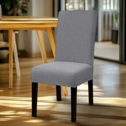 Water Repellent Dining Chair Cover Stretch Chair Seat Slipcover Spandex with Elastic Bottom Protector for Dining Room Wedding Ceremony Durable Washable