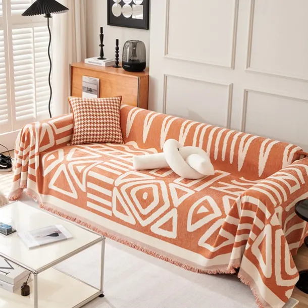 Water Resistant Boho Couch Cover, Soft Chenille Couch Cover for Dogs Washable, Couch Covers for 3 Cushion Couch Sofa Pet Friendly, Thick, Dirt Resistant