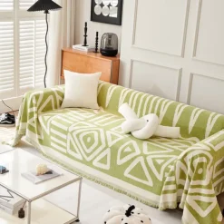 Water Resistant Boho Couch Cover, Soft Chenille Couch Cover for Dogs Washable, Couch Covers for 3 Cushion Couch Sofa Pet Friendly, Thick, Dirt Resistant