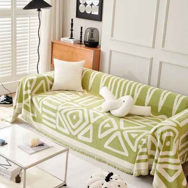 Water Resistant Boho Couch Cover, Soft Chenille Couch Cover for Dogs Washable, Couch Covers for 3 Cushion Couch Sofa Pet Friendly, Thick, Dirt Resistant