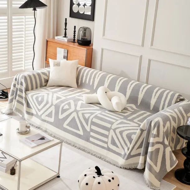 Water Resistant Boho Couch Cover, Soft Chenille Couch Cover for Dogs Washable, Couch Covers for 3 Cushion Couch Sofa Pet Friendly, Thick, Dirt Resistant