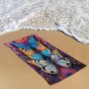 Watercolor Rainbow Butterfly Beach Towel 100% Micro Fiber Oversized Beach Towel Soft and Quick-drying Bathroom Towel Super Absorbent Towel Lightweight Suitable for Outdoor Travel