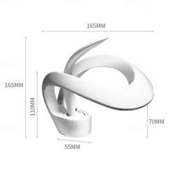 Waterfall Bathroom Sink Faucet, Centerset Curved Single Handle One Hole Bath Taps with Hot and Cold Water Switch, Ceramic Valve Insides