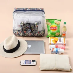 Waterproof Beach Swimming Gym Wet/Dry Separation Toiletry Bag, Shower Bath Clothing Bag for Dry and Wet Storage