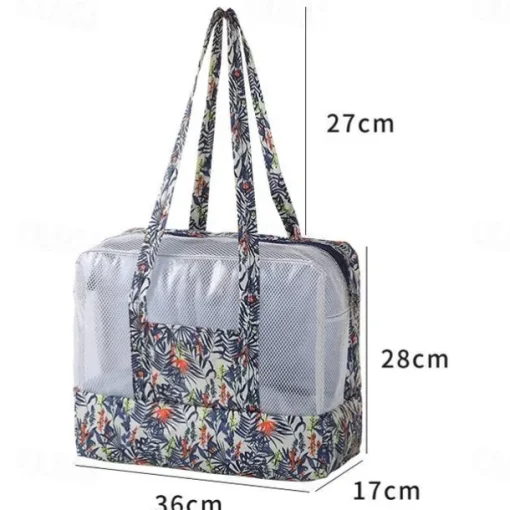 Waterproof Beach Swimming Gym Wet/Dry Separation Toiletry Bag, Shower Bath Clothing Bag for Dry and Wet Storage