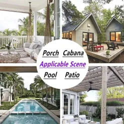 Waterproof Indoor Outdoor Curtains for Wedding Patio Thick Privacy Grommet Curtains for Wedding Bedroom, Living Room, Porch, Pergola, Cabana, 1 Panel