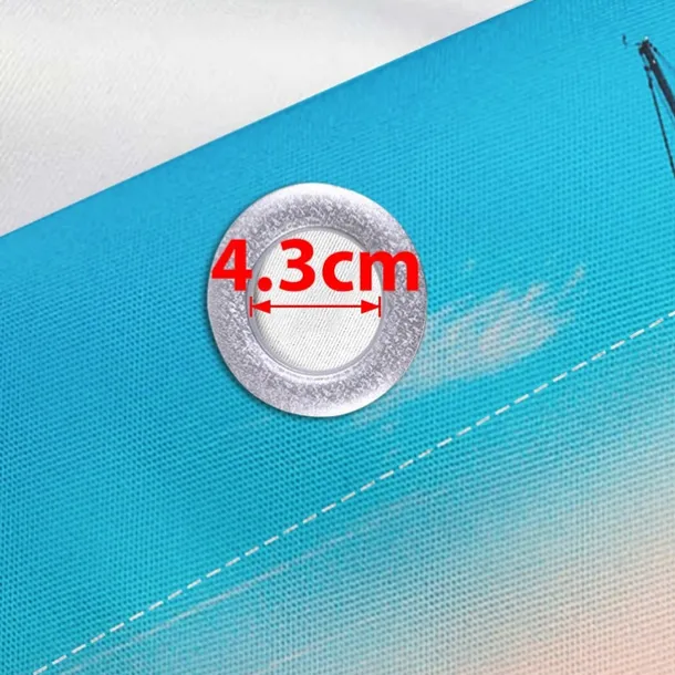 Waterproof Outdoor Curtain Privacy, Sliding Patio Curtain Drapes, Pergola Curtains Grommet 3D Ocean Boat Landscape For Gazebo, Balcony, Porch, Party, 1 Panel