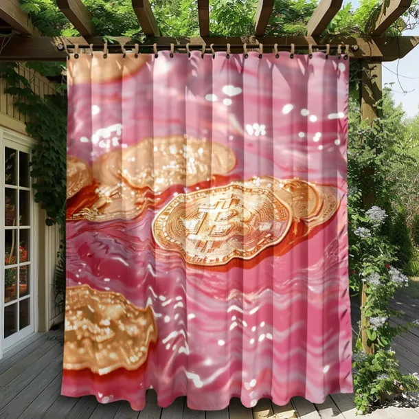 Waterproof Outdoor Curtain Privacy, Outdoor Shades, Sliding Patio Curtain Drapes, Pergola Curtains Grommet Forest For Gazebo, Balcony, Porch, Party