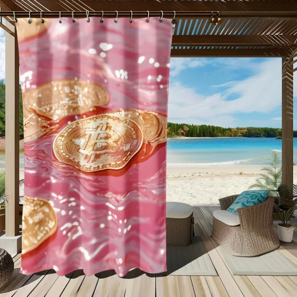 Waterproof Outdoor Curtain Privacy, Outdoor Shades, Sliding Patio Curtain Drapes, Pergola Curtains Grommet Forest For Gazebo, Balcony, Porch, Party