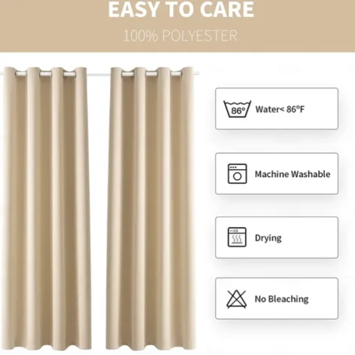 Waterproof Outdoor Curtain Privacy, Sliding Patio Curtain Farmhouse Drapes, Pergola Curtains Grommet For Gazebo, Balcony, Porch, Party, Hotel, 1 Panel