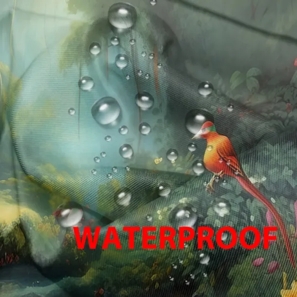 Waterproof Outdoor Curtain Privacy, Outdoor Shades, Sliding Patio Curtain Drapes, Pergola Curtains Grommet 3D Forest Landscape For Gazebo, Balcony, Porch, Party