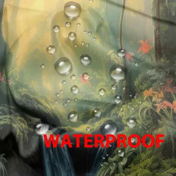 Waterproof Outdoor Curtain Privacy, Outdoor Shades, Sliding Patio Curtain Drapes, Pergola Curtains Grommet 3D Forest Landscape For Gazebo, Balcony, Porch, Party