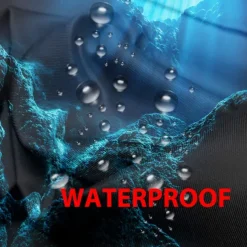 Waterproof Outdoor Curtain Privacy, Sliding Patio Curtain Drapes, Pergola Curtains Grommet 3D Ocean Cave Landscape For Gazebo, Balcony, Porch, Party, 1 Panel