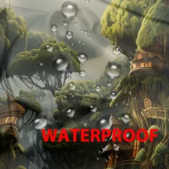 Waterproof Outdoor Curtain Privacy, Outdoor Shades, Sliding Patio Curtain Drapes, Pergola Curtains Grommet Mushroom Forest For Gazebo, Balcony, Porch, Party