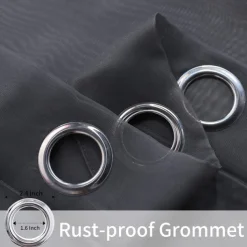 Waterproof Outdoor Curtain Privacy, Sliding Patio Curtain Farmhouse Drapes, Pergola Curtains Grommet For Gazebo, Balcony, Porch, Party, Hotel, 1 Panel