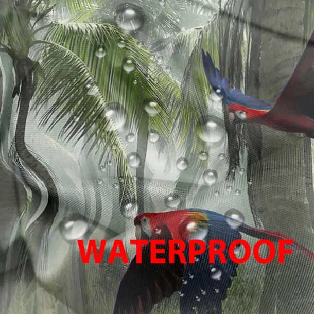 Waterproof Outdoor Curtain Privacy, Outdoor Shades, Sliding Patio Curtain Drapes, Pergola Curtains Grommet Forest Birds For Gazebo, Balcony, Porch, Party