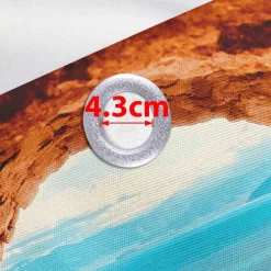 Waterproof Outdoor Curtain Privacy, Sliding Patio Curtain Drapes, Pergola Curtains Grommet 3D Ocean Cave Landscape For Gazebo, Balcony, Porch, Party, 1 Panel