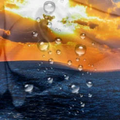 Waterproof Outdoor Curtain Privacy, Sliding Patio Curtain Drapes, Pergola Curtains Grommet 3D Summer Beach Sunset Landscape For Gazebo, Balcony, Porch, Party, 1 Panel