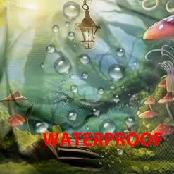 Waterproof Outdoor Curtain Privacy, Outdoor Shades, Sliding Patio Curtain Drapes, Pergola Curtains Grommet Mushroom Forest For Gazebo, Balcony, Porch, Party