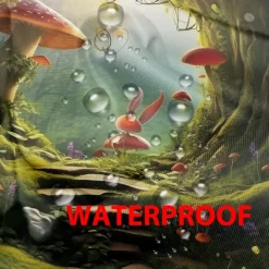 Waterproof Outdoor Curtain Privacy, Outdoor Shades, Sliding Patio Curtain Drapes, Pergola Curtains Grommet Mushroom Forest For Gazebo, Balcony, Porch, Party