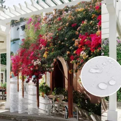 Waterproof Outdoor Curtain Privacy, Sliding Patio Curtain Drapes, Pergola Curtains Grommet 3D Forest Landscape For Gazebo, Balcony, Porch, Party, 1 Panel