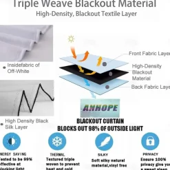 Waterproof Outdoor Curtain Privacy, Outdoor Shades, Sliding Patio Curtain Drapes, Pergola Curtains Grommet Garden Arch For Gazebo, Balcony, Porch, Party