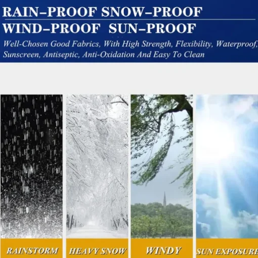 Waterproof Patio Swing Canopy Cover Set, Swing Canopy Replacement, Windproof Waterproof Anti-UV Top Cover for Patio Swing