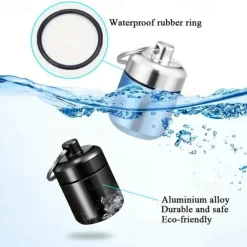 Waterproof Pocket Pill Organizer, Aluminum Pill Container, For Outdoor Camping Travel Daily Use