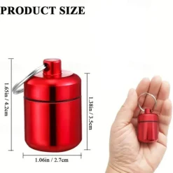 Waterproof Pocket Pill Organizer, Aluminum Pill Container, For Outdoor Camping Travel Daily Use