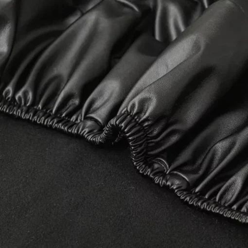 WaterProof PU Leather Dining Room Chair Cover Seat Covers Elastic Stool Covers Durable Dust-proof Cushion Cover for Home Hotel