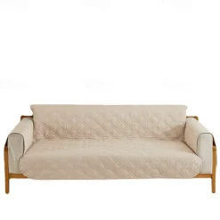 Waterproof Recliner Quilted Sofa Cover for Large Reclining Chair Slipcover Seat Reversible Washable Protector with Elastic Adjustable Straps for Kids Pets