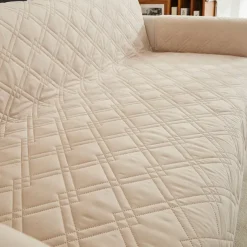 Waterproof Recliner Quilted Sofa Cover for Large Reclining Chair Slipcover Seat Reversible Washable Protector with Elastic Adjustable Straps for Kids Pets