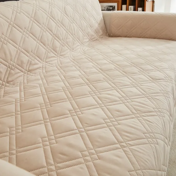 Waterproof Recliner Quilted Sofa Cover for Large Reclining Chair Slipcover Seat Reversible Washable Protector with Elastic Adjustable Straps for Kids Pets