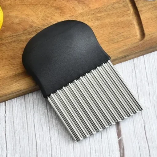 Wave Potato Cutter - Stainless Steel Blade, Ergonomic Handle, Versatile Vegetable Slicer for Potatoes, Cucumbers, Carrots