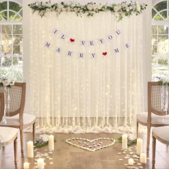 Wedding Arch Drapes Chiffon Fabric Drapery Sheer Backdrop Curtains for Party Ceremony Arch Stage Decorations