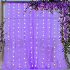 Wedding Arch Drapes Chiffon Fabric Drapery Sheer Backdrop Curtains for Party Ceremony Arch Stage Decorations