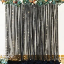 Wedding Arch Drapes Chiffon Fabric Drapery Sheer Backdrop Curtains for Party Ceremony Arch Stage Decorations