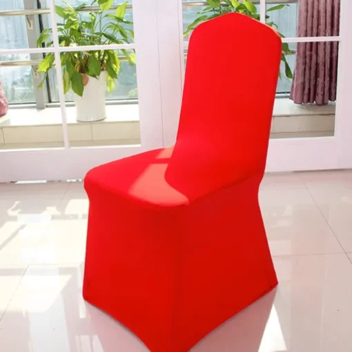 Wedding Chair Covers Spandex Banquet Chair Covers Slipcove Flat Front Stretch Spandex Chair Covers for Wedding Banquet Dining Party Decorations