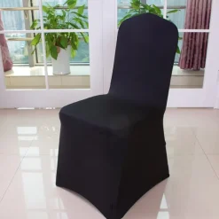 Wedding Chair Covers Spandex Banquet Chair Covers Slipcove Flat Front Stretch Spandex Chair Covers for Wedding Banquet Dining Party Decorations