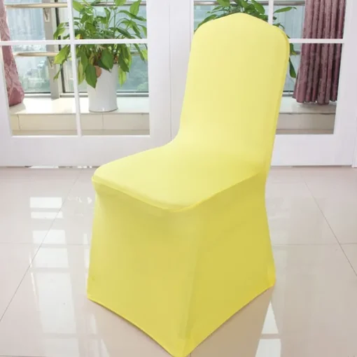 Wedding Chair Covers Spandex Banquet Chair Covers Slipcove Flat Front Stretch Spandex Chair Covers for Wedding Banquet Dining Party Decorations