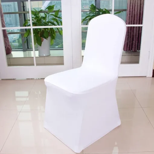Wedding Chair Covers Spandex Banquet Chair Covers Slipcove Flat Front Stretch Spandex Chair Covers for Wedding Banquet Dining Party Decorations