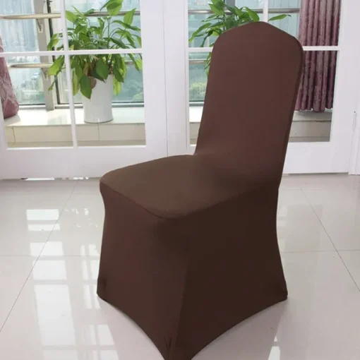 Wedding Chair Covers Spandex Banquet Chair Covers Slipcove Flat Front Stretch Spandex Chair Covers for Wedding Banquet Dining Party Decorations